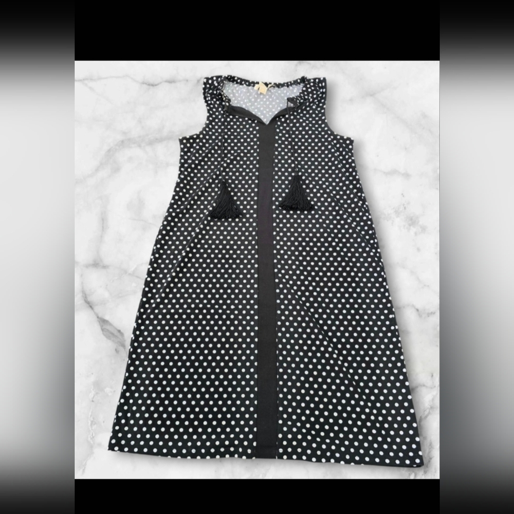Michael Kors Black and White Polka Dot Dress